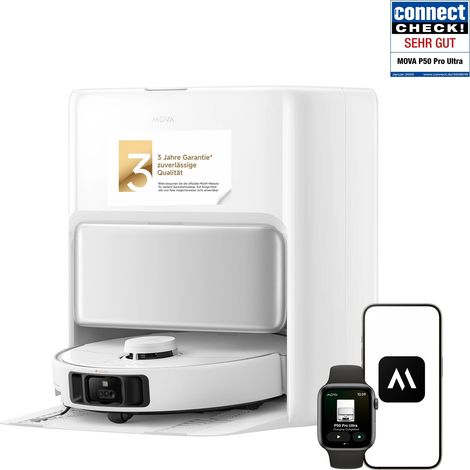 MOVA P50 Pro Ultra Saugroboter mit 19000 Pa und automatischer Reinigung