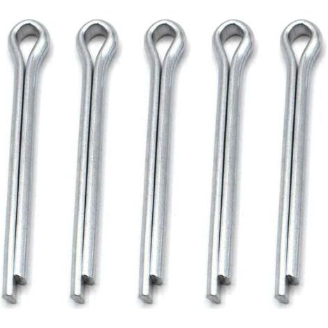 Goupilles fendues de sécurité en acier galvanisé 4mm x 36mm – Lot de 10 pièces – Fixation fiable pour automobiles et réparations mécaniques (1/5)