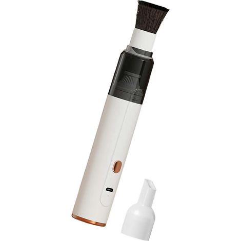 Aspirateur portatif sans fil compact pour moulin à café – ABS, silencieux, détachable, blanc, idéal pour la maison, le bureau et les voyages (1/5)