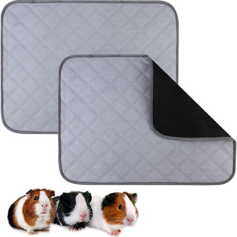 Tapis pour Cage De Cochon D'Inde, 2 PCS Tapis Cage Lapin Lavable, Tapis Cochon D'inde, Cage Réutilisable et Lavable pour Cochon D'inde, Tapis de Pipi pour Animaux Domestiques pour Petits Animaux (1/5)