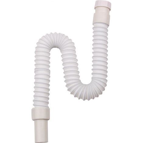 LAN Flexibler und dehnbarer S-förmiger Abflussschlauch – 3,8 cm Winkel – Universeller Kunststoff – Für Küchenspüle, Badezimmerwaschbecken, Waschbecken, Waschtisch (1/5)