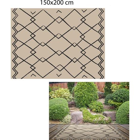 Tapis - HOME DECO FACTORY - Mumbai - Illustré - Marron et noir