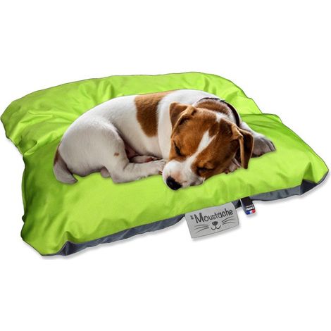 Petit coussin d'extérieur réversible pour chien Gris / Anis 60x45cm (1/4)