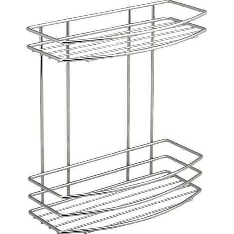 Aqualine Chrom Line - Double étagère en fil de fer, chromée 37014 (1/3)