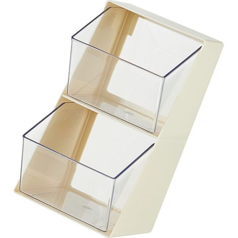 U-förmiger, doppellagiger Teebeutelhalter mit hohem Fassungsvermögen, transparent, vielseitig einsetzbar, auch geeignet für Kosmetikartikel, Spielzeug und Cremes. (1/5)