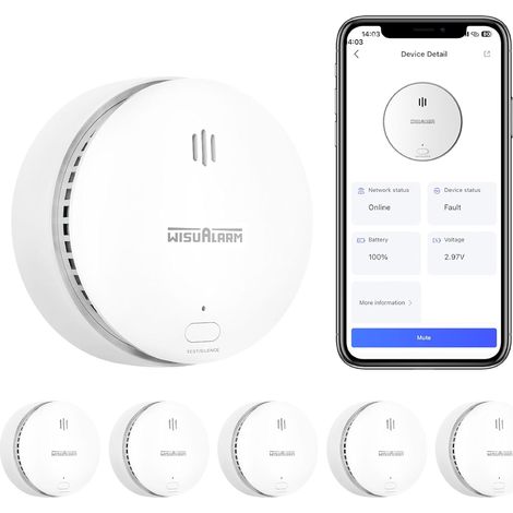 Wisualarm Détecteur de fumée WiFi (3pack WiFi) (1/5)