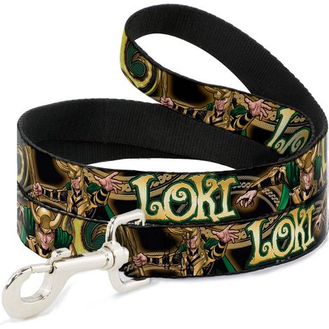 Laisse pour Chien Noir/doré/Vert 1,5 cm de Large (1/5)