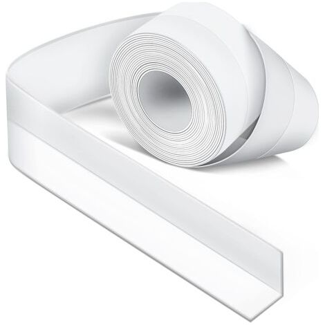 Joint Silicone Blanc Salle de Bain, Joint Salle de Baignoire, Ruban D'étanchéité, Anti-Moisissure et Imperméable, Ruban Adhésif doux Adapté à la Cuisine, les Toilettes, le Coin