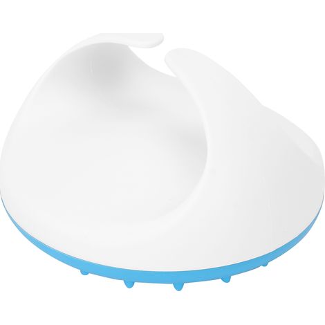 Brosse de beauté pour le bain et la douche, en silicone souple, pour le massage des méridiens des cheveux et du cuir chevelu, pour les bras, la taille et les jambes (bleue) (1/5)