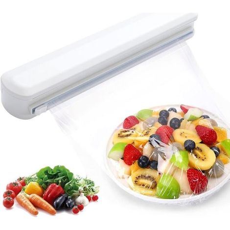 Distributeur de film alimentaire et papier aluminium – Matériau ABS et acier inoxydable – Coupe nette – Largeur max 32 cm (1/5)