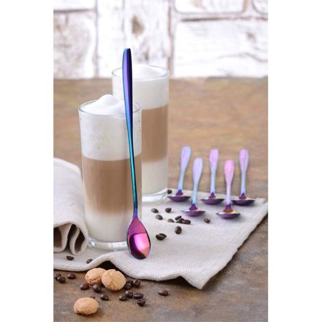Cucchiaini lunghi da latte macchiato, 19,3 cm, set da 6 (1/4)