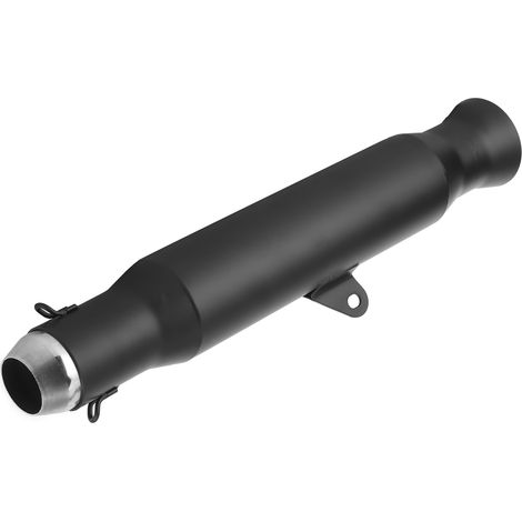 Tube d'échappement de 1,5 à 2 pouces pour moto de style GP Racing, en acier inoxydable, universel, noir (1/5)