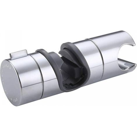 BEBUSINGOTO Brausehalter 18–25 mm Durchmesser, Handbrausehalter, Badezimmerzubehör, verstellbare Duschsäule, Ersatz-Duschkopfhalter, Chrom-ABS (1/5)