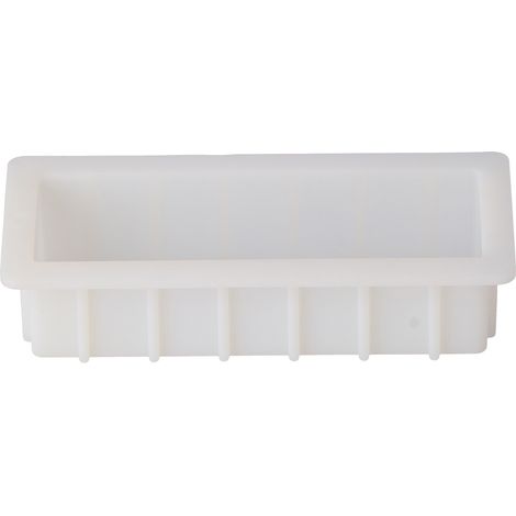 Moule à savon en silicone antiadhésif réutilisable rectangulaire de 1400 ml pour la pâtisserie maison (1/5)