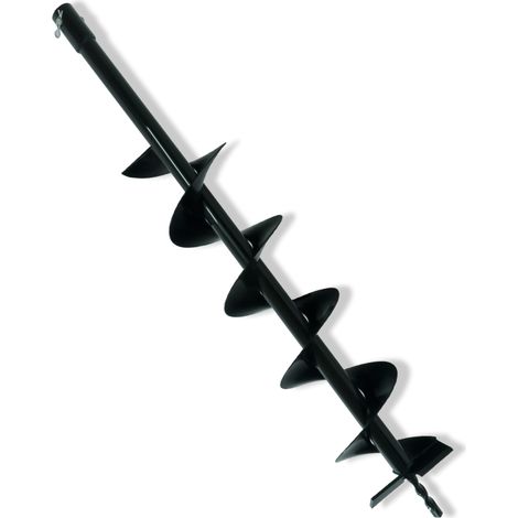 NEMAXX® B100 Testa Trivella Ø100mm 800mm Acciaio Punta Spirale Ricambio per Mototrivelle Pali Recinzioni, Attacco Perno Trasversale incl. Perno+Coppiglia, Compatibile EB52, Non per Trapani