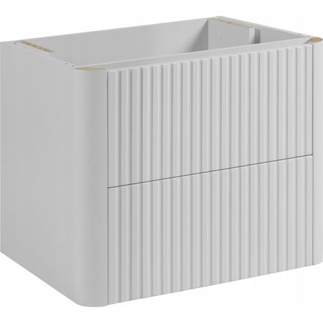 Meuble sous-vasque suspendu LINEA blanc 60 cm (1/5)