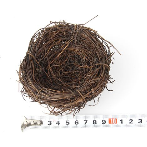 Künstliches Vogelnest, Volierennest, natürliches, handgefertigtes Gartennest – 10 cm