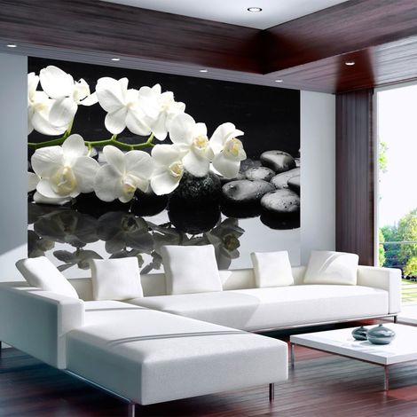 Papier peint spa, pierres et orchidée - 400 x 309 cm (1/4)