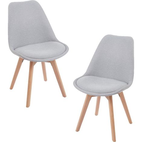 Packs Sillas Comedor - Pack 2 Sillas Synk Tela - Gris claro (1/5)