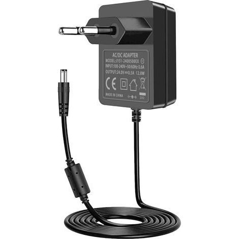 Alimentation secteur UE 24 V 0,5 A CC, transformateur/chargeur mural 12 W pour humidificateurs d'aromathérapie (110-240 V) (1/5)