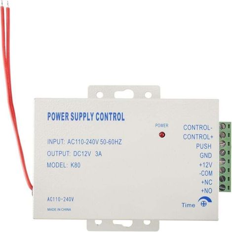 Alimentation Électrique Contrôle Accès Porte DC 12V 3A Système Sécurité Alimentation Secteur