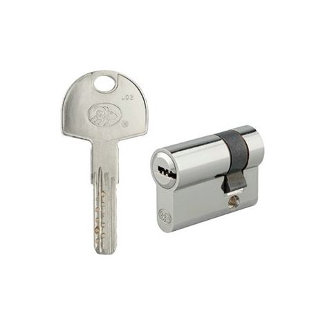 Cylindre premium HS50 40/40mm avec 5 clés horizontales et carte de propriété