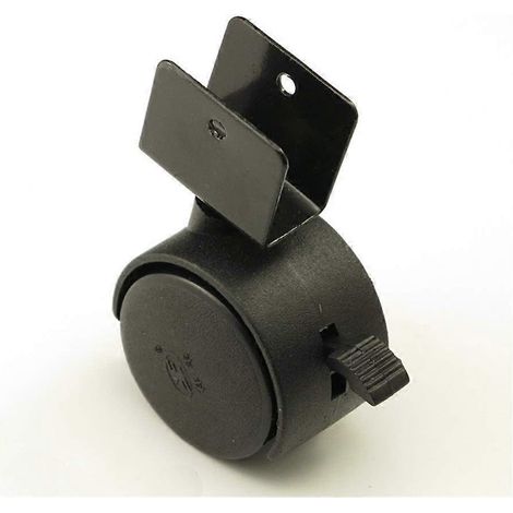 Roulettes de rechange de 40 mm pour chaises et meubles de bureau, pivotantes noires avec frein, protection silencieuse des sols (1/3)