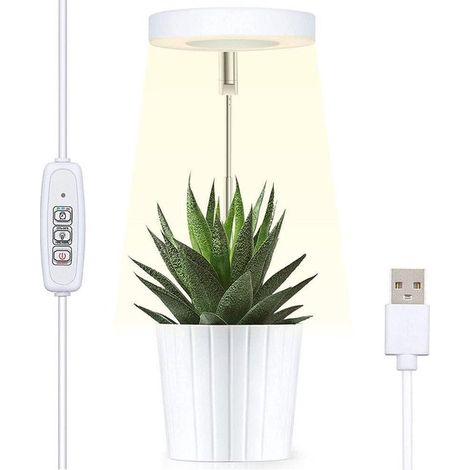 Pflanzenlampe LED Pflanzenlampe USB Adapter Skalierbar Professionelle Pflanzenlampe für den Innenbereich Zeitgesteuert Dimmbar für kleine Pflanze (1/5)