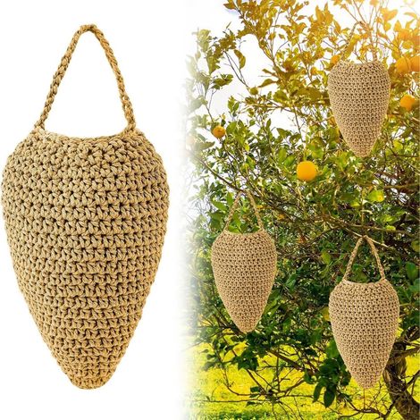 Faux Nid De Guepe, 1 pièce – Faux nid de frelons tissé, Piège à guêpes suspendu pour l'extérieur, Nid artificiel suspendu pour la maison et le jardin,Nid de guêpes factice résistant aux intempéries (1/5)