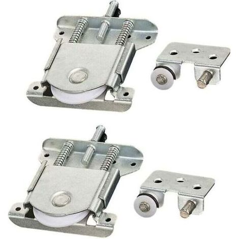 2 pièces Roulette Porte Coulissante placard,Pièces de porte coulissantes pour porte de garde-robe,roues,rouleaux,armoire Runners Guides,Roulette Placard Coulissant Armoire Porte Rouleau,Charge-DP (1/4)
