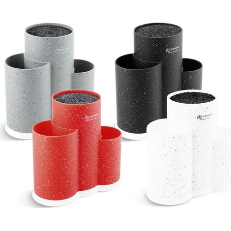 Support à couteaux de cuisine Edenberg 22 cm - Blanc, rouge, noir et gris (1/5)