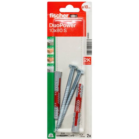Fischer 543797 DuoPower 10 x 80 S K NV Kit tasselli 80 mm 10 mm 1 KIT (1/5)