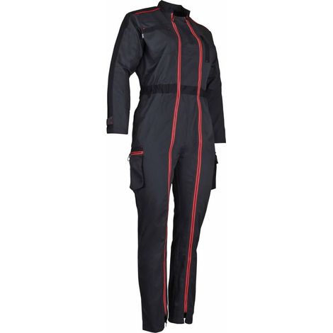 Tuta bicolore doppia chiusura da donna LMA COLLINE Grigio / Nero XL