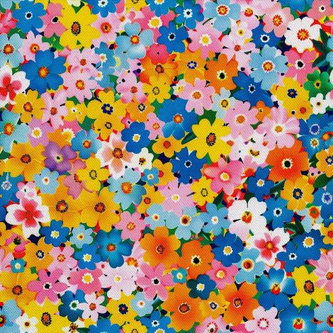 Dekorativer Outdoor-Stoff Oxford - Motiv Blumen I DX5612 (1/5)