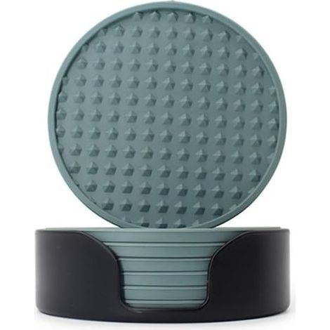 Easy To Clean Round Silicone Drink Coasters For Wide Application (1/5)