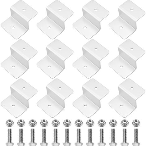 12 unidades de soporte para panel solar, soporte en Z de aluminio, fijación solar para montaje en panel solar, montaje en techo, autocaravanas, barcos o paredes (1/5)