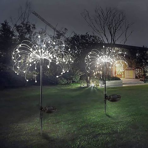 120 LED Lampe Solaire Jardin, Guirlande Lumineuse en Fil de Cuivre 40 cm, Éclairage Extérieur Étanche IP65 pour Décoration Extérieure