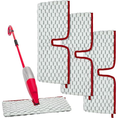 CCYKXA 3er-Pack Mikrofaser-Sprühmopp-Nachfüllpackungen, kompatibel mit Vileda Vileda 1-2 Spraymax, waschbarer Mikrofaser-Mopp für Küche und Bad für alle Bodenarten (Grau-3) (1/5)