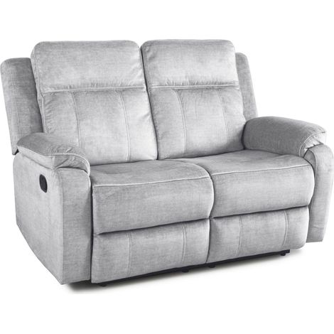 Home Heavenly® - Sofá relax 2 plazas REIMON, Sofá reclinable en 3 posiciones, Apertura por palanca.  Color: Gris (1/5)