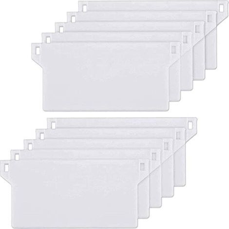 10PCS 127mm Plaque de Lestage pour Store Californien Poids de Store Vertical Lattes Kit de Réparation de Stores Verticaux Rideaux, Blanc - (1/4)