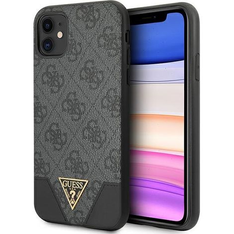 Guess Hardcase 4G Triangle Collection iPhone 11 Hülle Grau (1/5)
