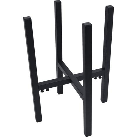 Support pour plantes moderne style milieu du siècle, en métal, pour pots hauts, intérieur/extérieur, largeur réglable de 23 à 37 cm.