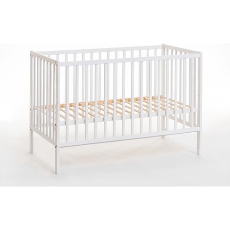 Lettino culla bambini neonati cm 124 x 65 x 85h colore bianco - Bim Forniture