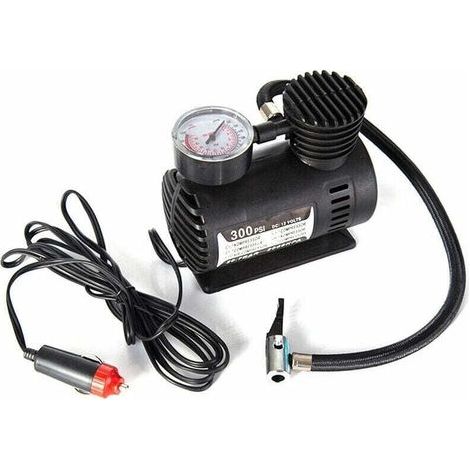 Gonfleur,Voiture Mini pompe de gonflage électrique Portable pneu gonfleur d'air 300PSI Auto compresseur pompe pour voiture moto basket-ball (1/4)