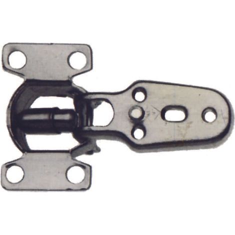 Cerniere con piastrina e vite regolabili - collo alto foro ø mm.35
