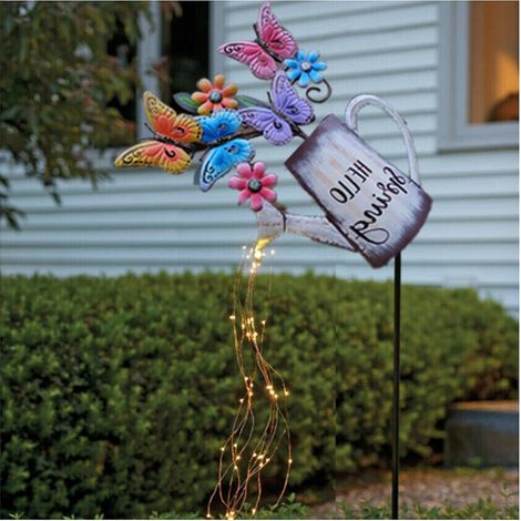 [LLC] Arrosoir lumineux 2D pour jardin, coccinelles/papillons, idéal pour arroser les plantes d'extérieur et décorer les plantes ornementales.-AquaForge (1/5)