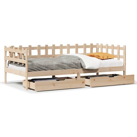 Maison Exclusive - Dormeuse con Cassetti 90x190 cm in Legno Massello Pino