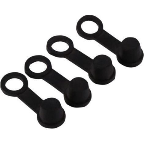 Quatre bouchons de purge de freins en caoutchouc noir avec protection contre la poussière - 8 mm - adaptés aux motos et aux voitures, durables et pratiques. (1/5)