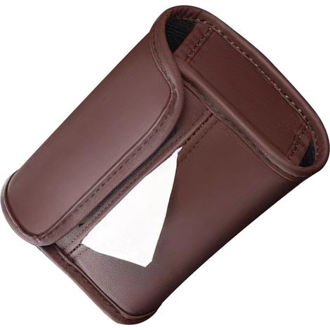 Porte-boîte de mouchoirs pour accoudoir, résistant à l’usure, en cuir PU brun, rangement pour mouchoirs sur siège arrière, organiseur de serviettes (1/5)