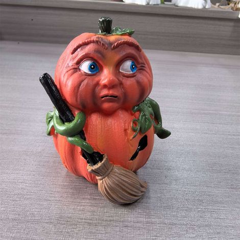 Ornement De Décoration Murale - Citrouille Halloween En Résine - Pour Intérieur Salon Chambre Décor Festif - Lot De 1 (1/5)